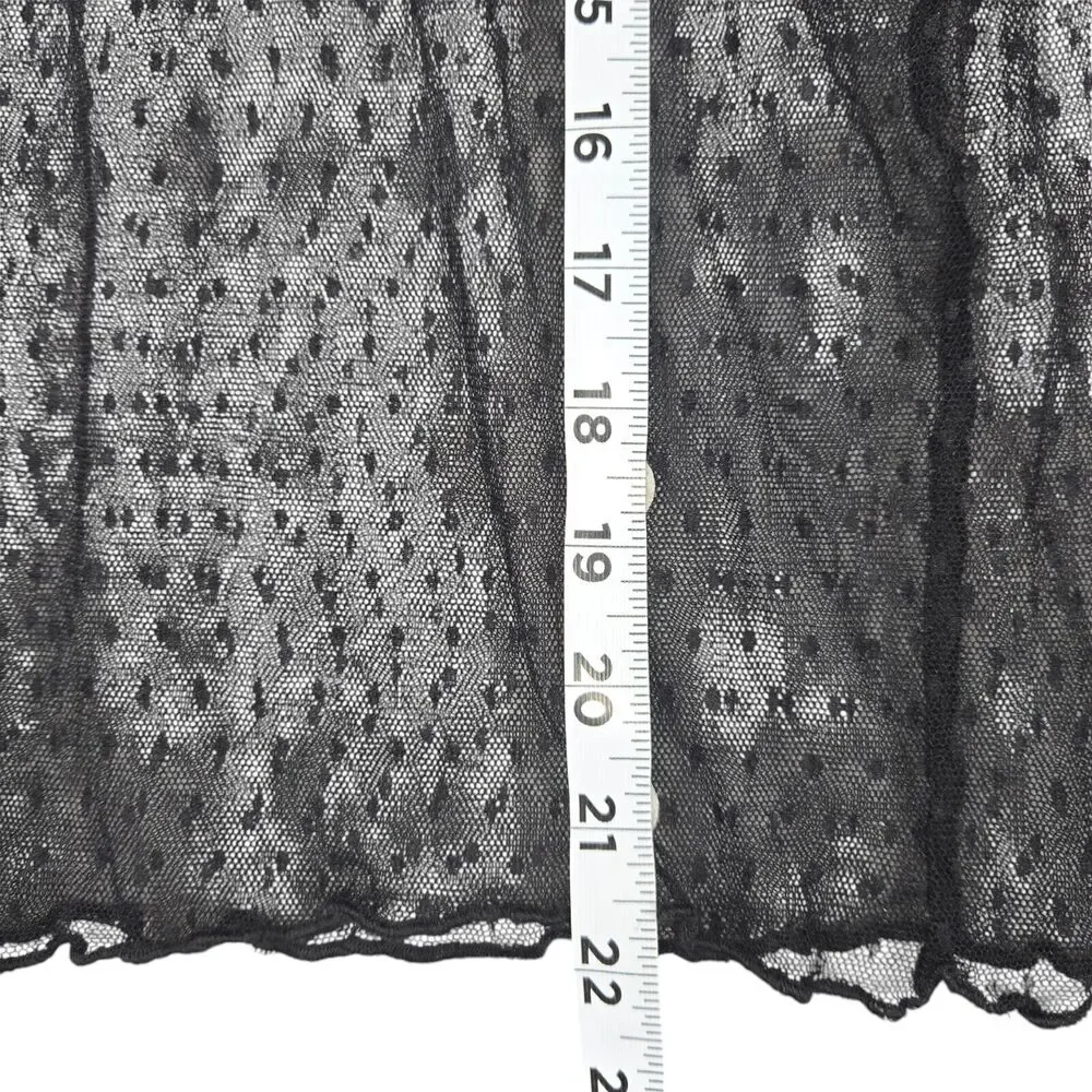 American Eagle Womens Small‎ Top Sheer Floral Embroidered Romantic Goth Cover Up